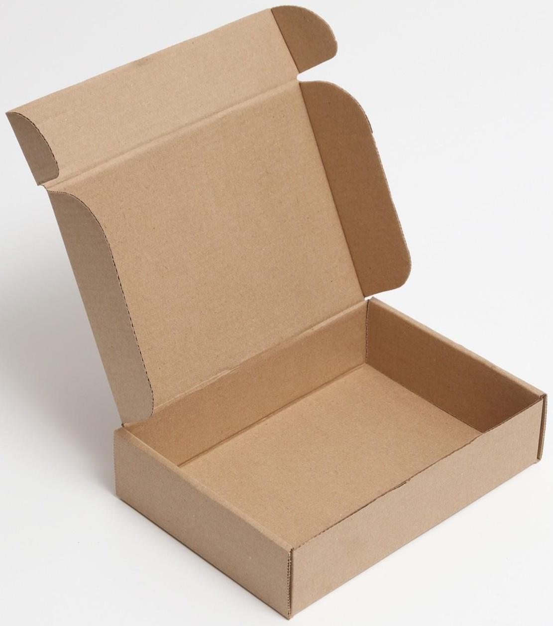 Коробка самосборная, бурая, 21 х 15 х 5 см