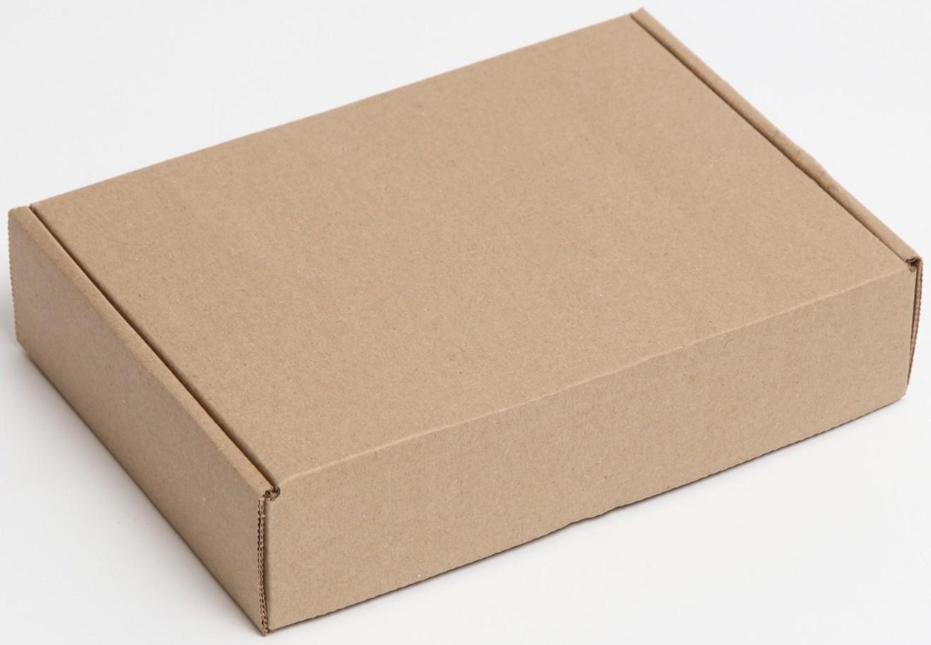 Коробка самосборная, бурая, 21 х 15 х 5 см