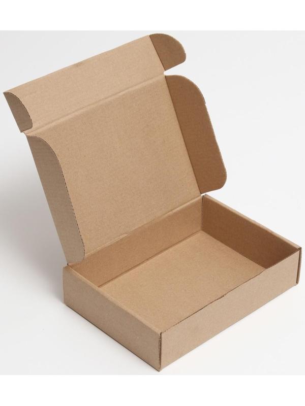 Коробка самосборная, бурая, 21 х 15 х 5 см