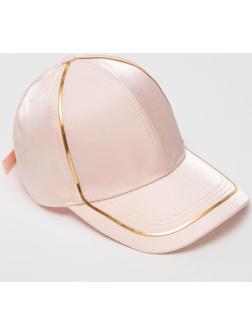 Кепка женская MINAKU с золотым контуром цвет розовый, р-р 56-58