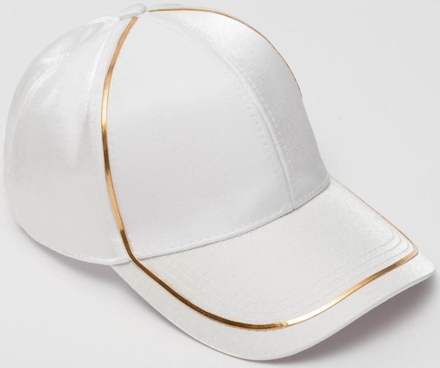 Кепка женская MINAKU с золотым контуром цвет белый, р-р 56-58
