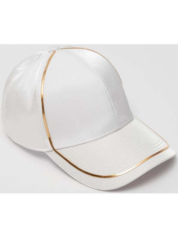 Кепка женская MINAKU с золотым контуром цвет белый, р-р 56-58