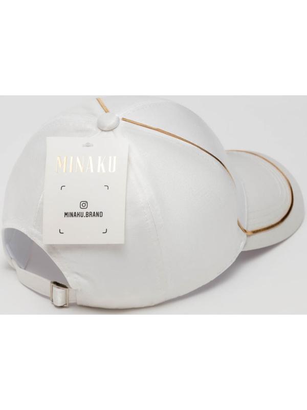 Кепка женская MINAKU с золотым контуром цвет белый, р-р 56-58