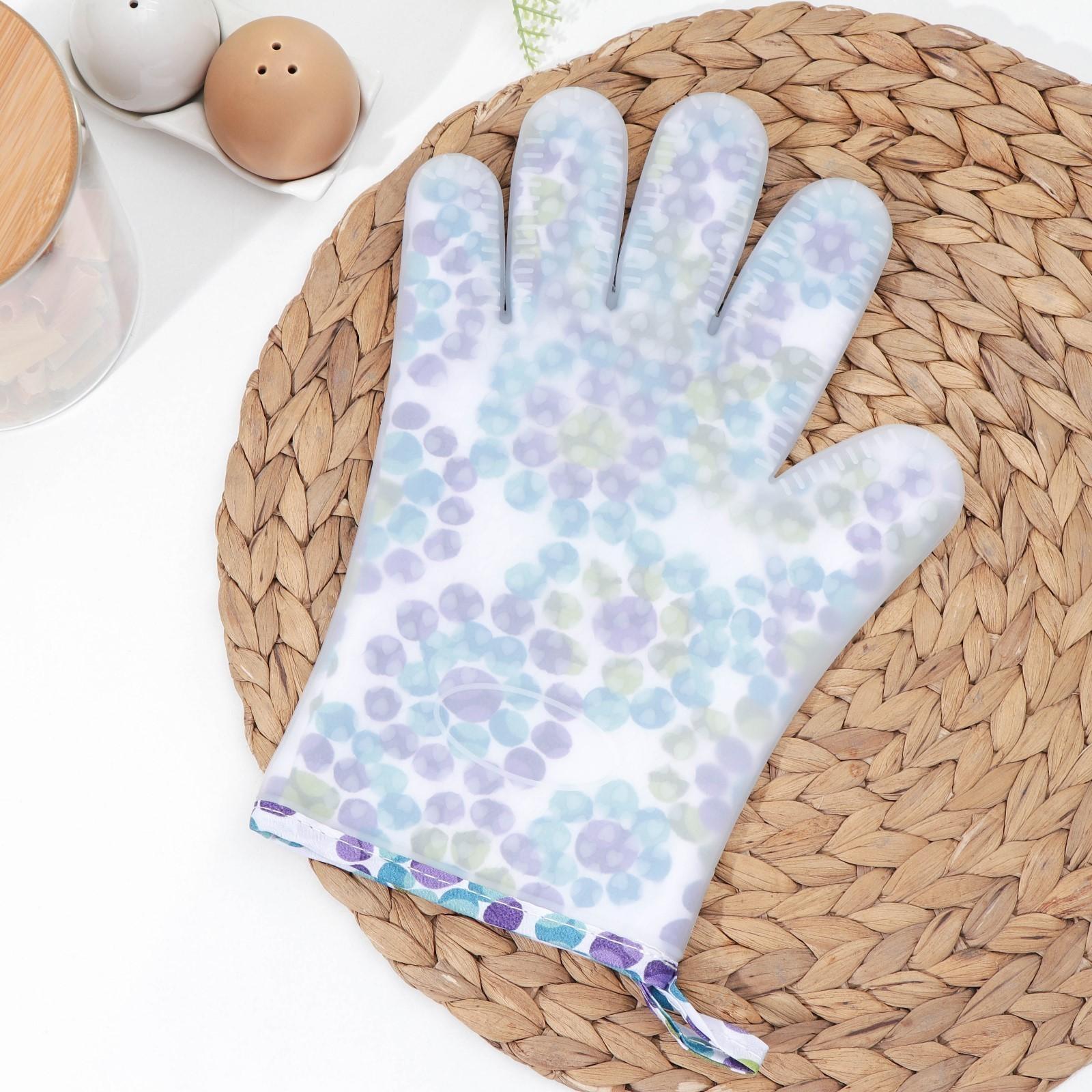 Перчатка для горячего Доляна «Сиеста», силикон, 28×20×1 см