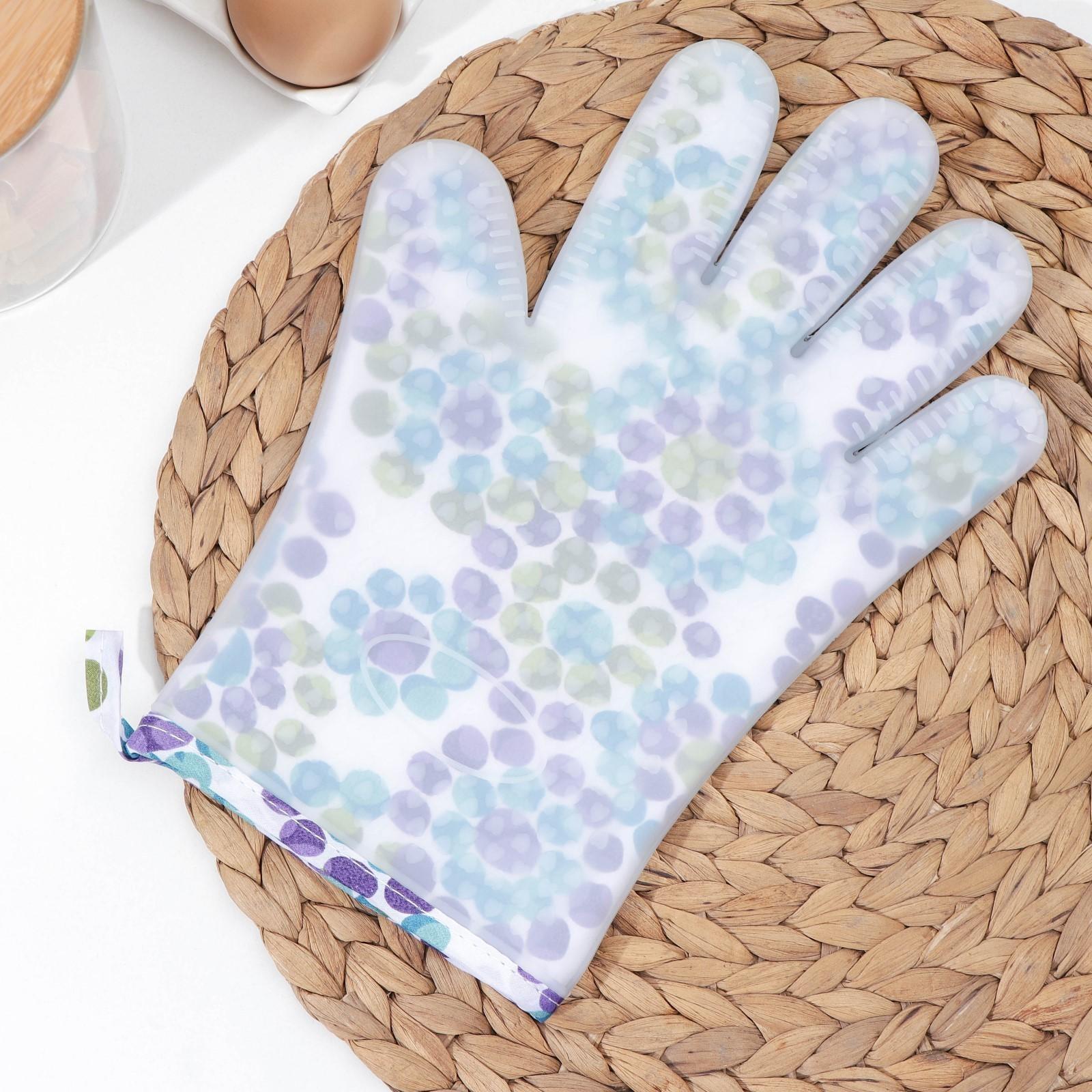 Перчатка для горячего Доляна «Сиеста», силикон, 28×20×1 см