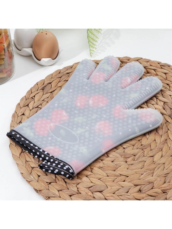 Перчатка для горячего Доляна «Яблочко», силикон, 28×20×1 см