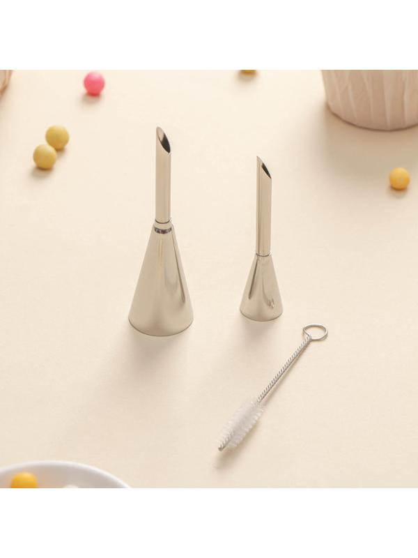 Набор кондитерских насадок с ёршиком, 3 шт, d=2,5 см, 1,7 см