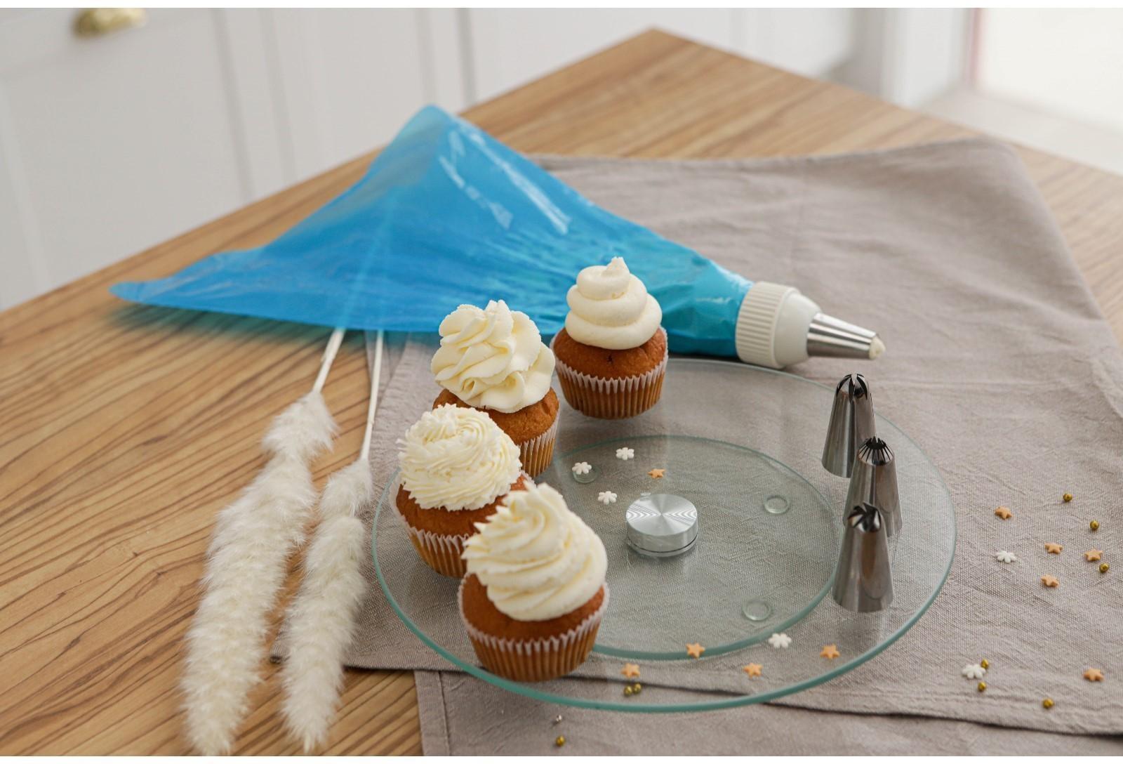 Набор кондитерский, 7 предметов: 2 мешка, 4 насадки d=2,5 см, адаптер