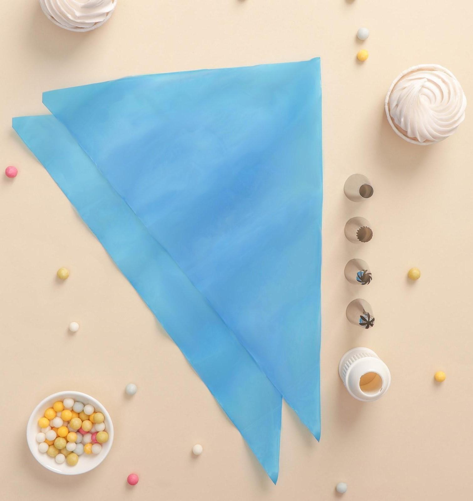 Набор кондитерский, 7 предметов: 2 мешка, 4 насадки d=2,5 см, адаптер