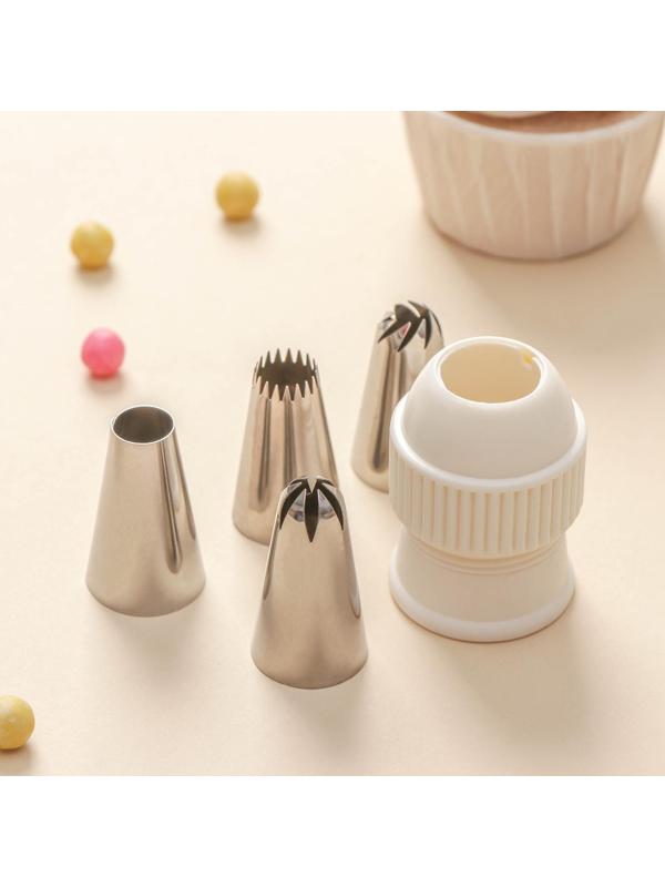 Набор кондитерский, 7 предметов: 2 мешка, 4 насадки d=2,5 см, адаптер