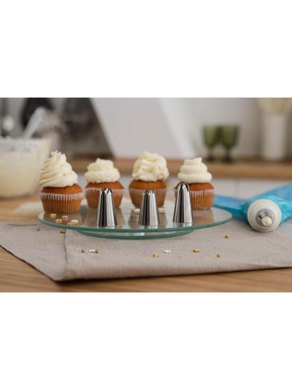 Набор кондитерский, 7 предметов: 2 мешка, 4 насадки d=2,5 см, адаптер