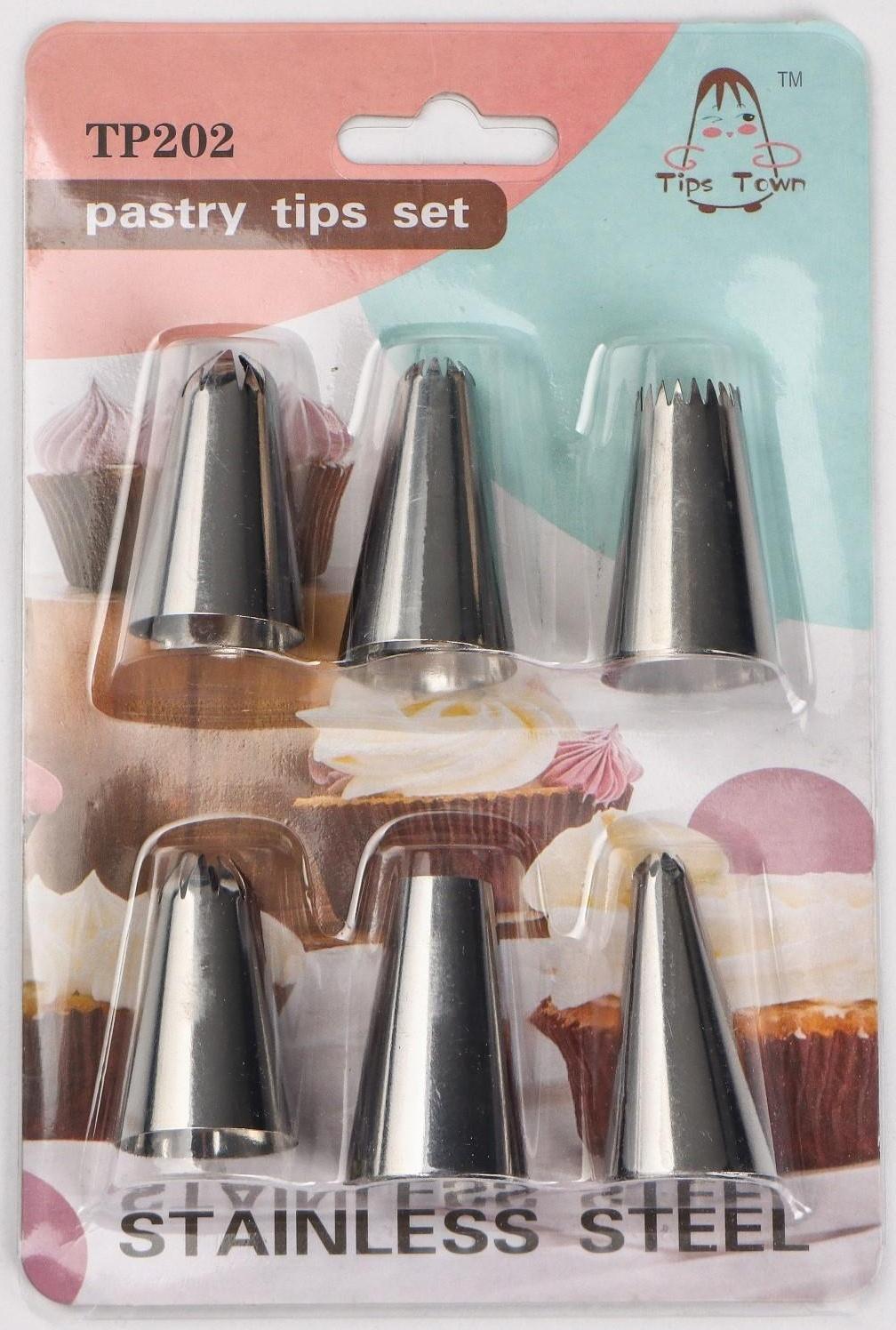 Набор насадок кондитерских, 6 шт, d=2,5 см