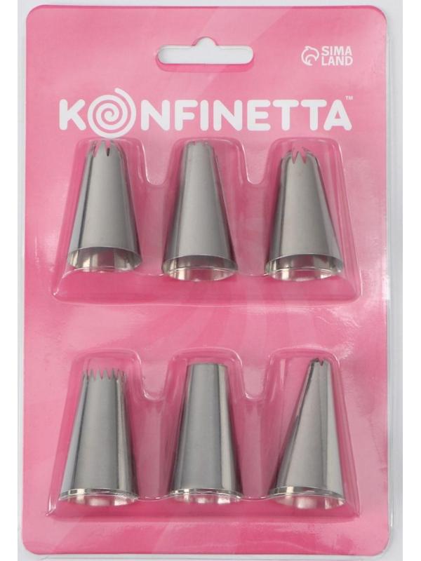 Набор насадок кондитерских, 6 шт, d=2,5 см