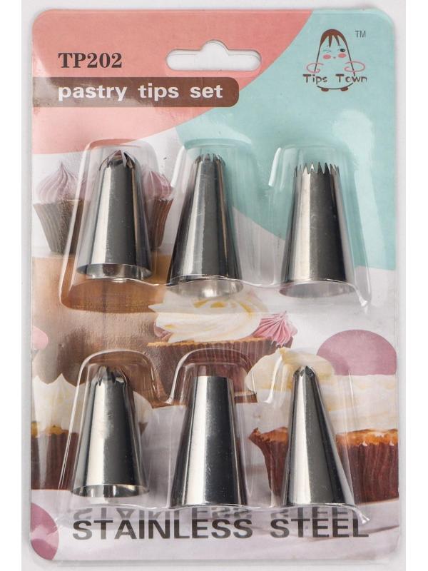 Набор насадок кондитерских, 6 шт, d=2,5 см