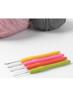 Набор крючков для вязания, d = 2-3,5 мм, 14 см, 4 шт, цвет разноцветный