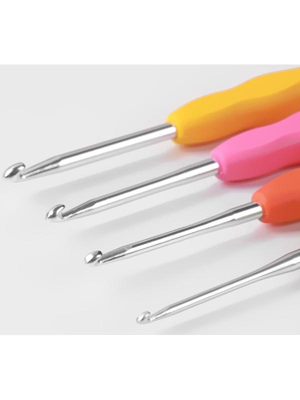 Набор крючков для вязания, d = 2-3,5 мм, 14 см, 4 шт, цвет разноцветный