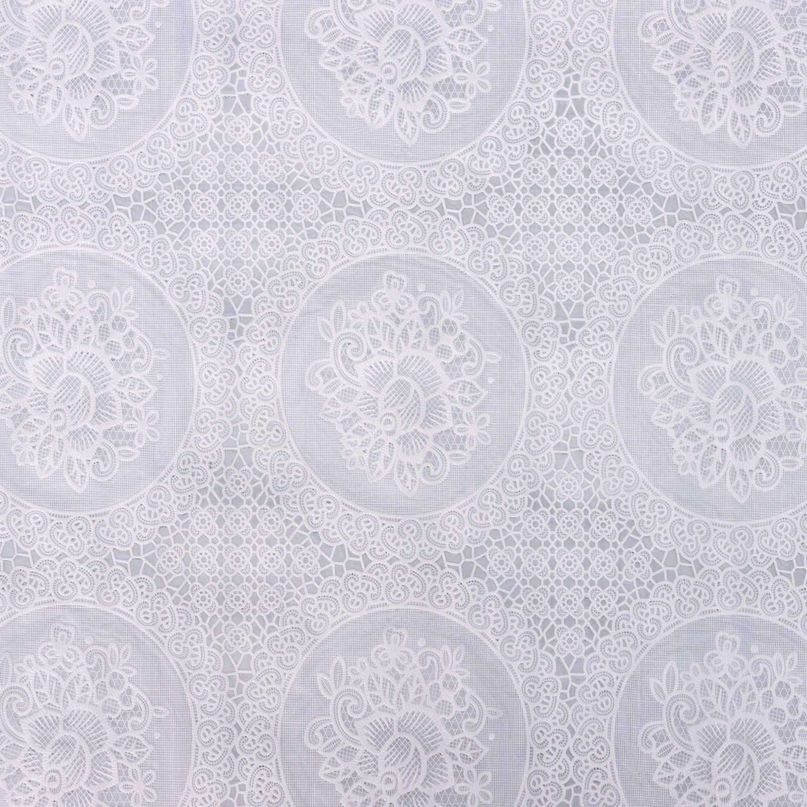 Клеёнка ажурная Lace «Роуз», ширина 137 см, рулон 20 метров, цвет белый
