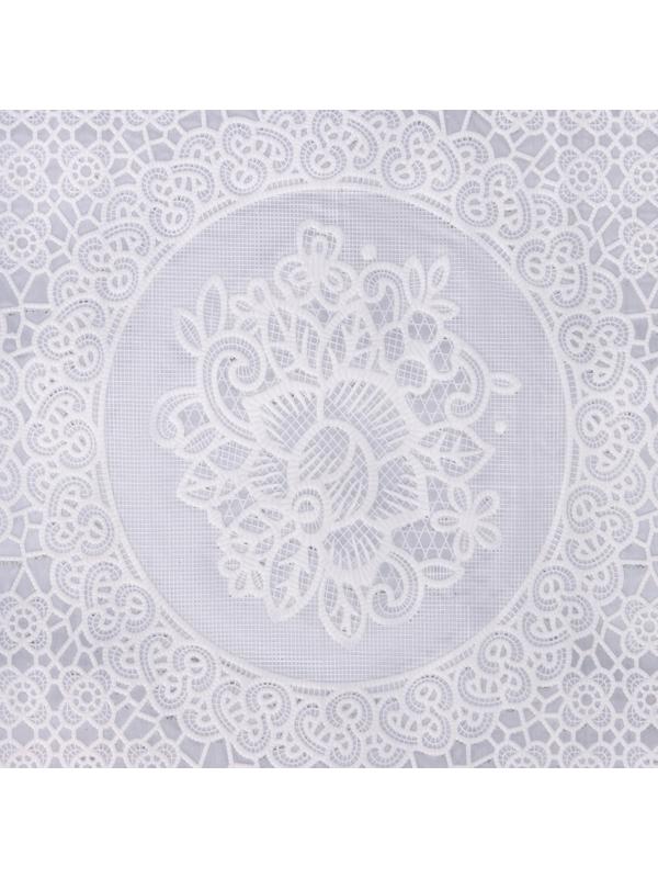 Клеёнка ажурная Lace «Роуз», ширина 137 см, рулон 20 метров, цвет белый