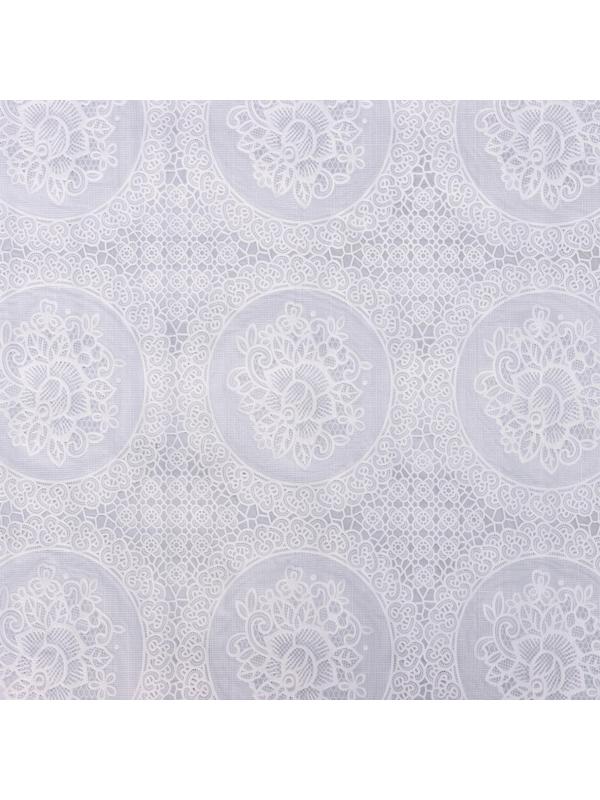 Клеёнка ажурная Lace «Роуз», ширина 137 см, рулон 20 метров, цвет белый