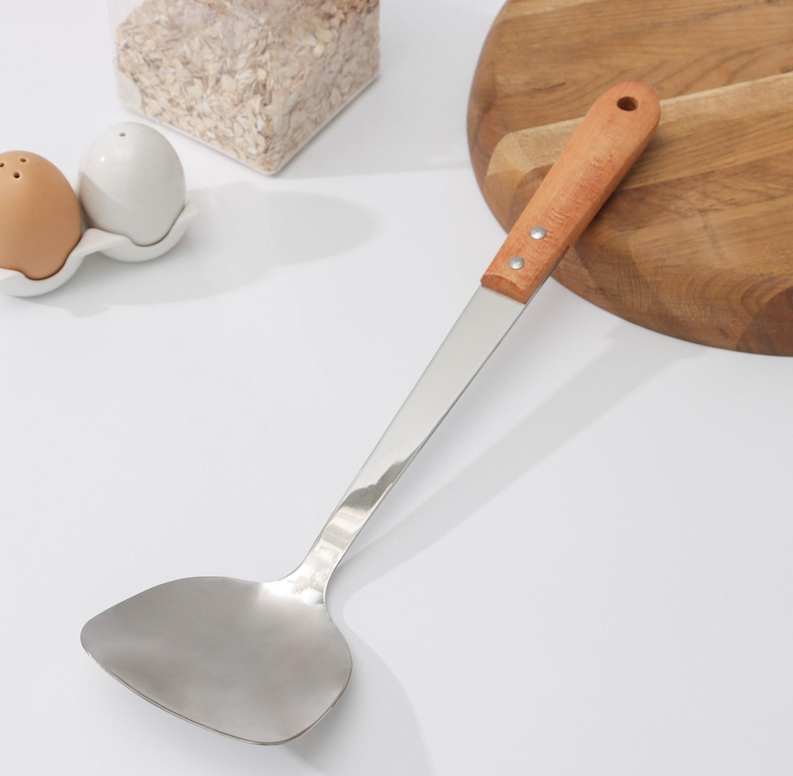 Лопатка из нержавеющей стали «Эко», 37,3×9,5 см