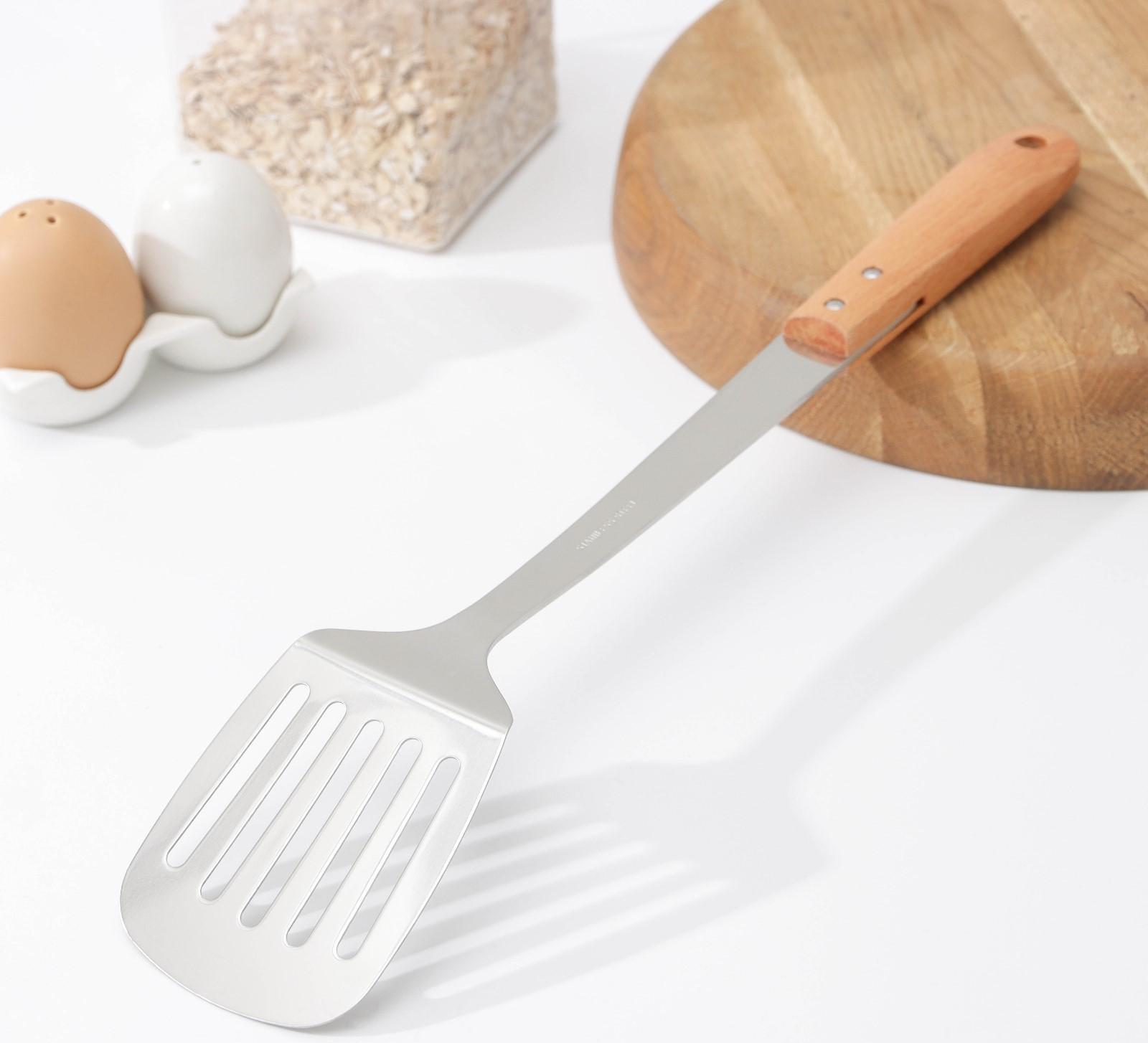 Лопатка из нержавеющей стали перфорированная «Эко», 39×7,8 см