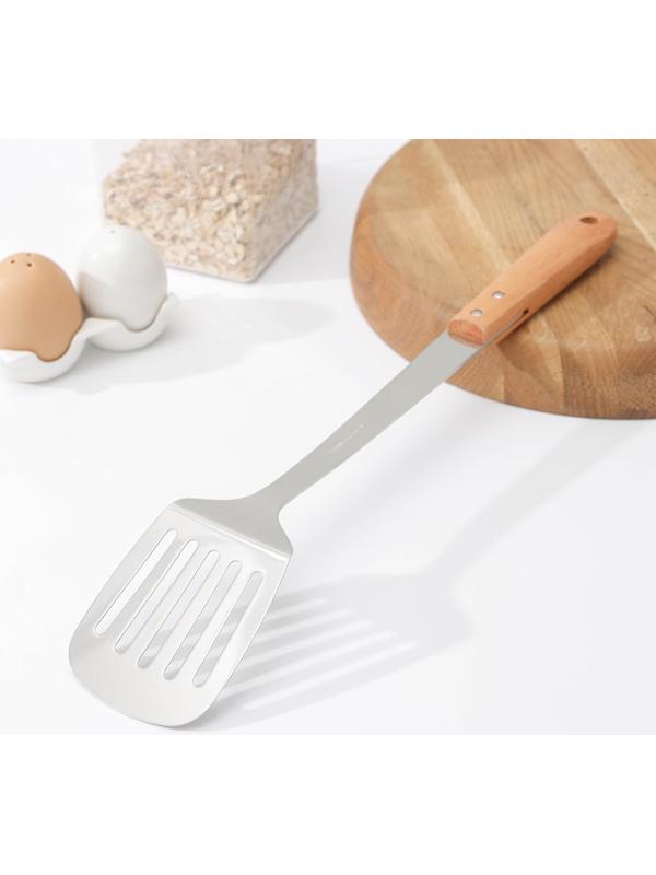 Лопатка из нержавеющей стали перфорированная «Эко», 39×7,8 см