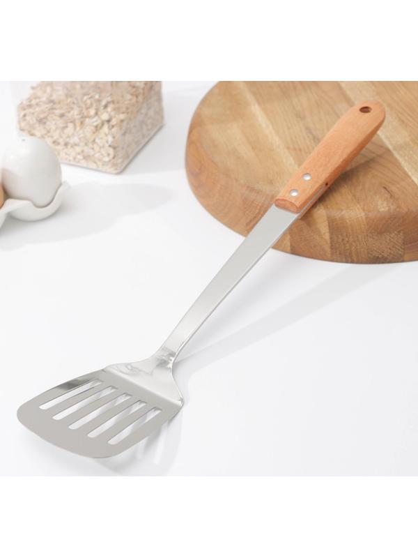 Лопатка из нержавеющей стали перфорированная «Эко», 39×7,8 см