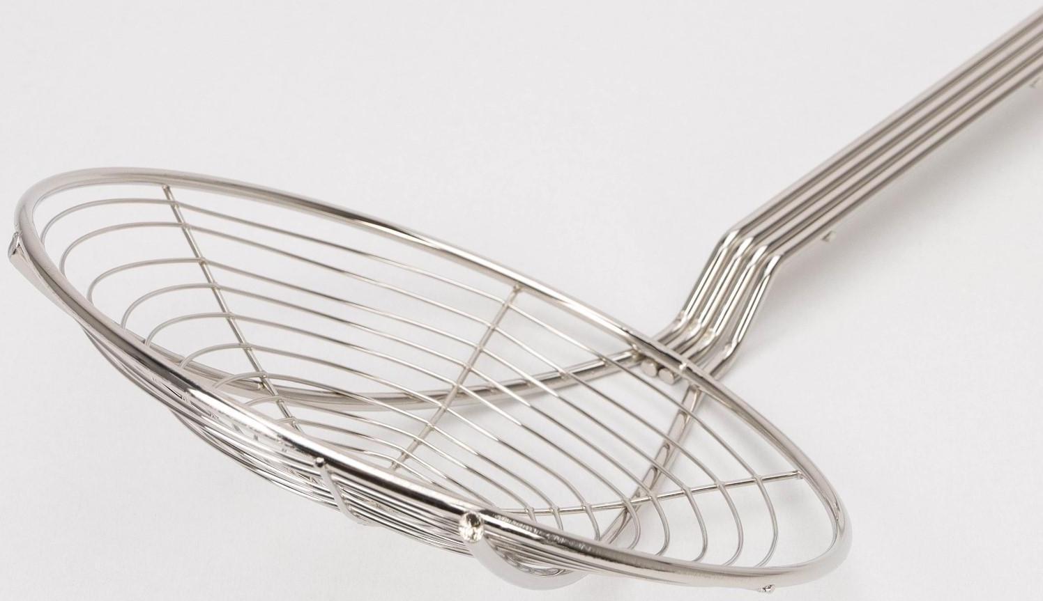 Шумовка для фритюра, 53×20 см, цвет серебряный