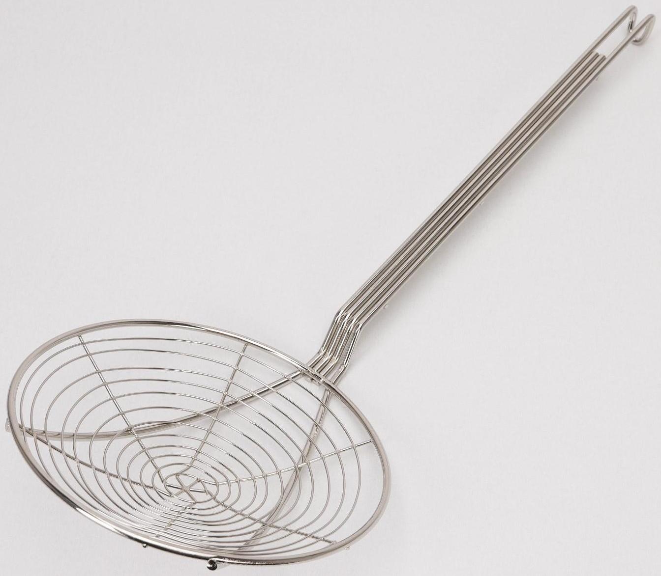 Шумовка для фритюра, 53×20 см, цвет серебряный