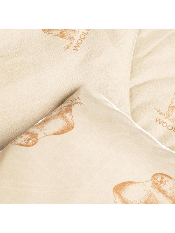 Одеяло одноигольная стежка Овечья шерсть 200х215 см, 300 гр, пэ, чемодан