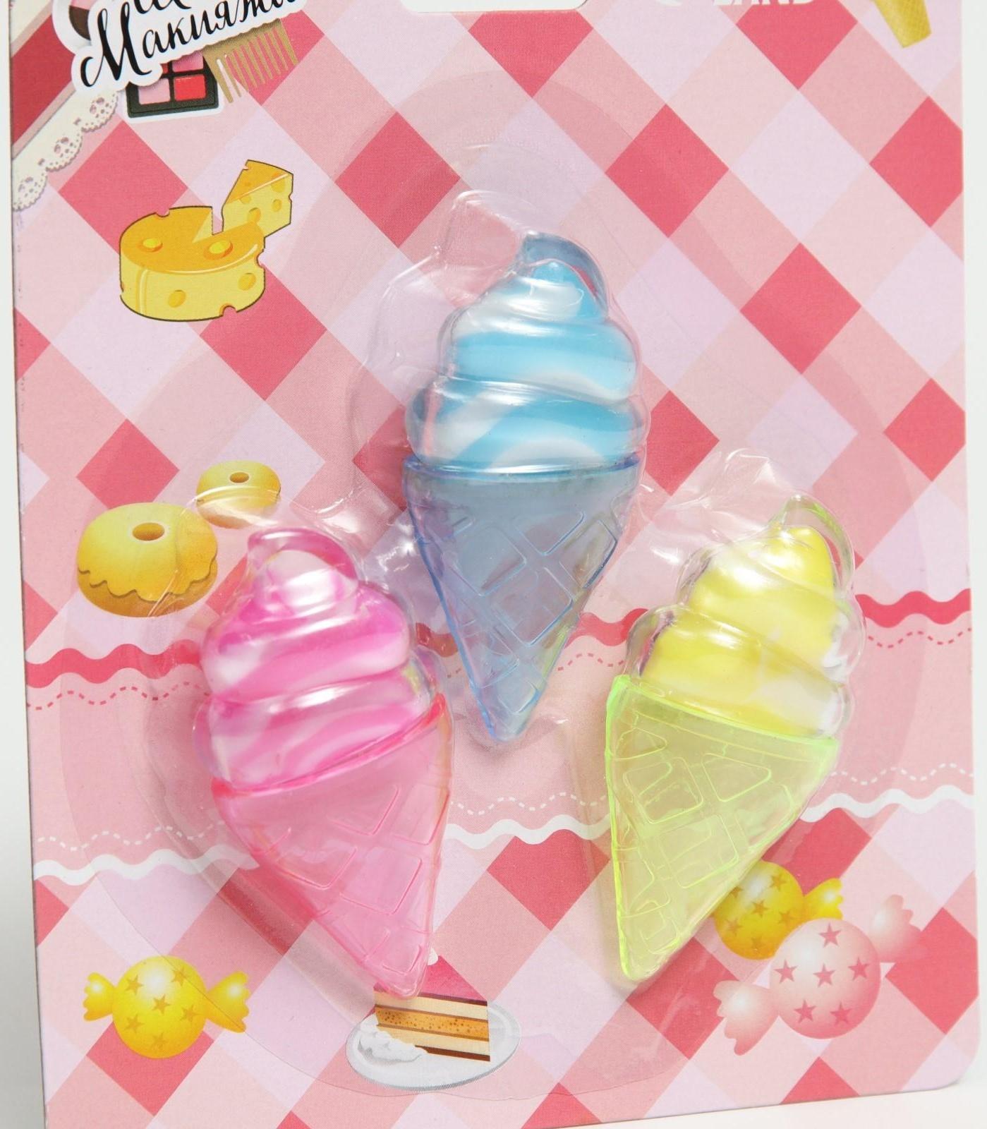 Набор детских блесков для губ «Мороженки»