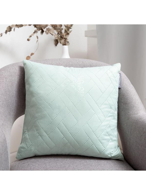 Подушка декоративная, размер 40х40см, цвет зелёный, рисунок МИКС