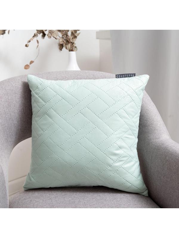 Подушка декоративная, размер 40х40см, цвет зелёный, рисунок МИКС