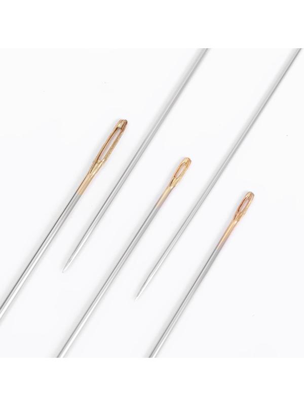 Иглы швейные для модисток, d = 0,7/0,8/1,1 мм, 3,8 - 5,3 см, с золотым ушком, 16 шт