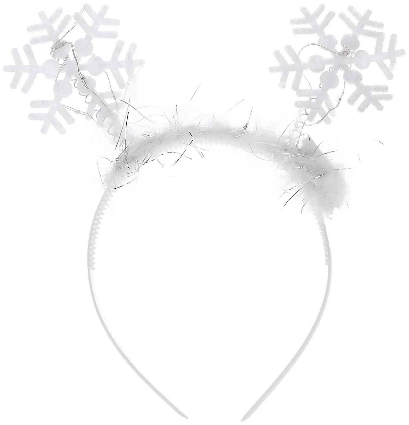 Карнавальный набор «Снежинка» с диодами (ободок+ юбка)