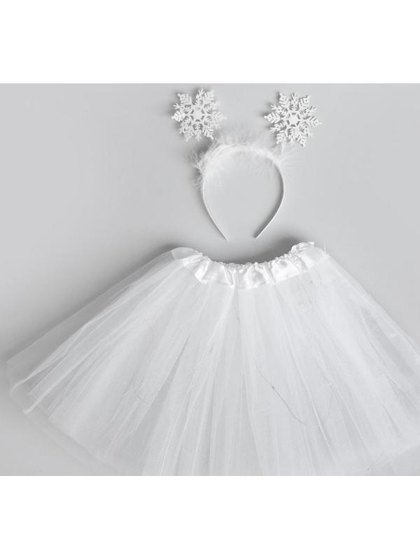 Карнавальный набор «Снежинка» с диодами (ободок+ юбка)