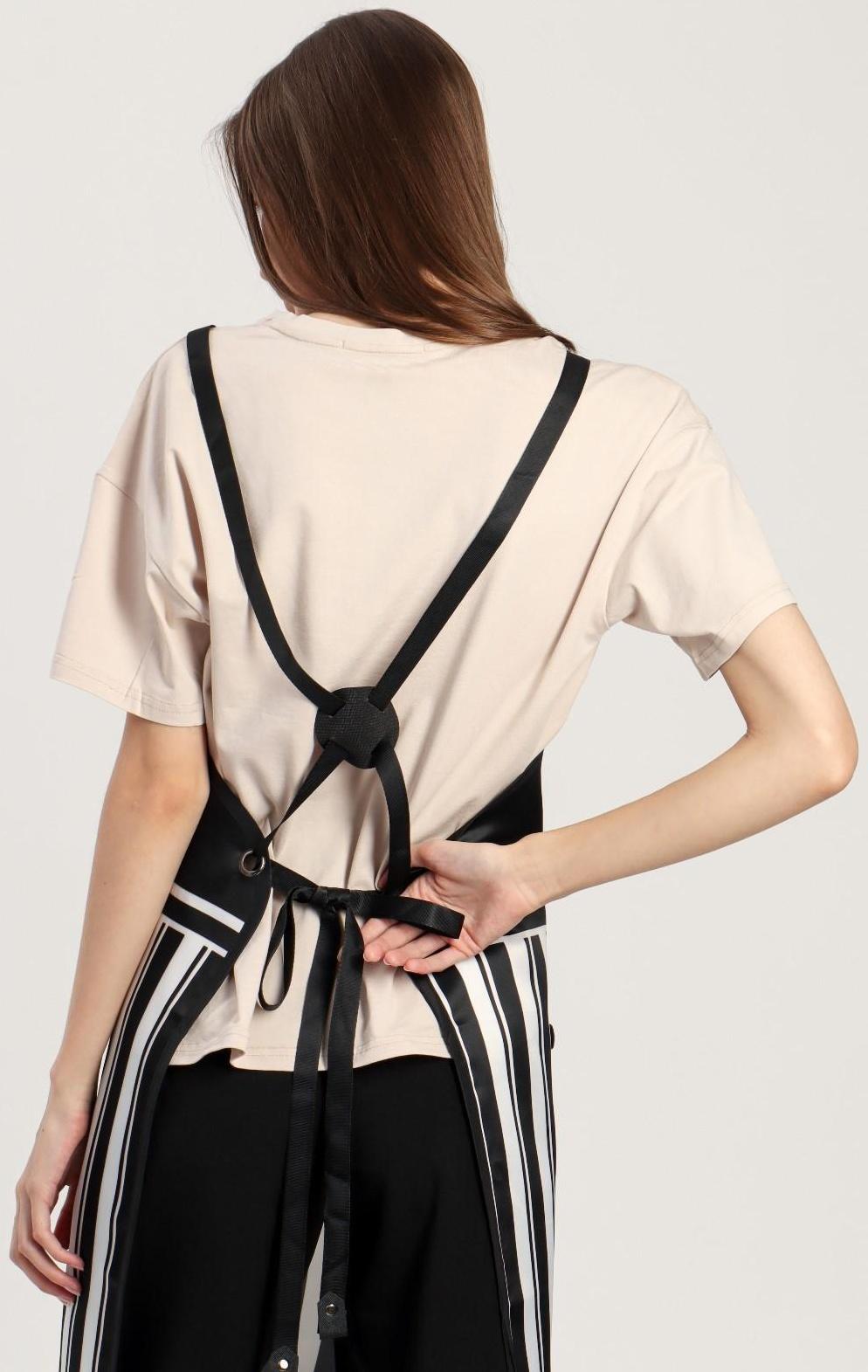 Фартук для мастера, цвет чёрный/белый