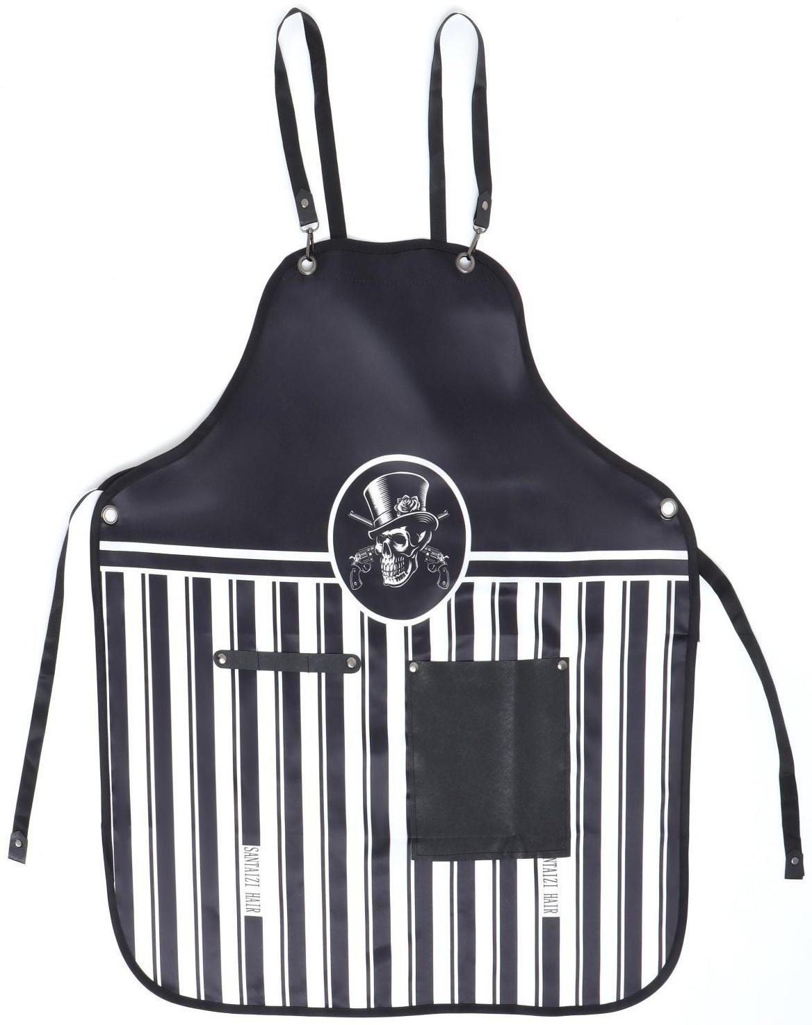 Фартук для мастера, цвет чёрный/белый