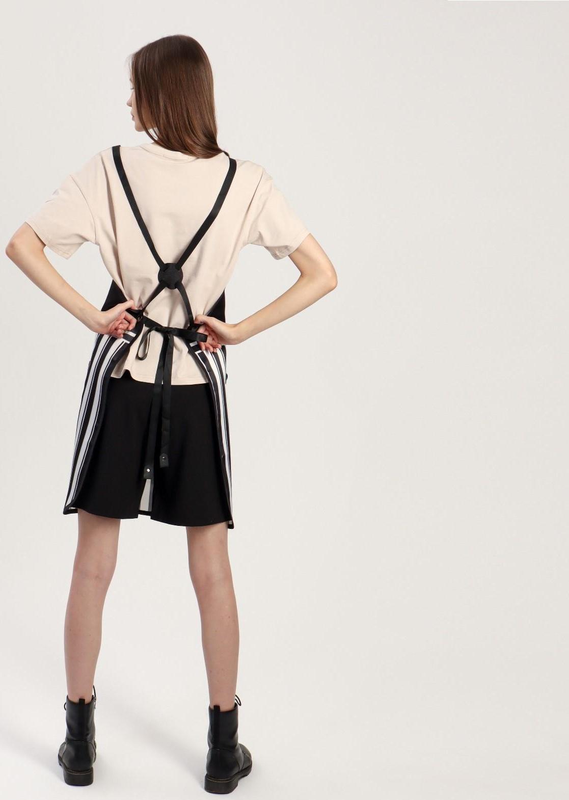 Фартук для мастера, цвет чёрный/белый