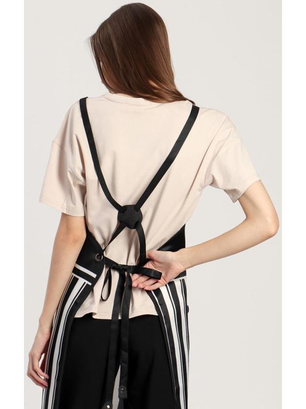 Фартук для мастера, цвет чёрный/белый