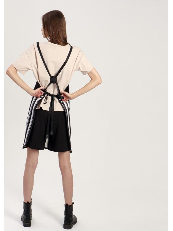 Фартук для мастера, цвет чёрный/белый