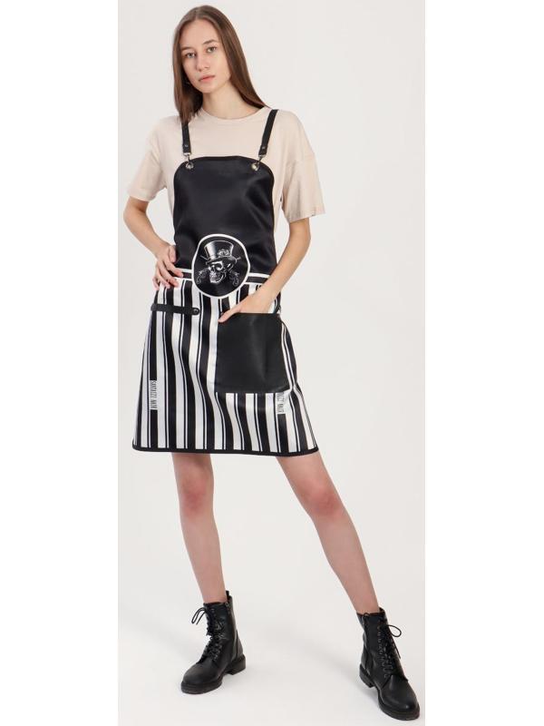 Фартук для мастера, цвет чёрный/белый