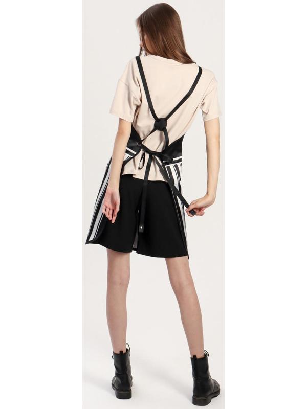 Фартук для мастера, цвет чёрный/белый