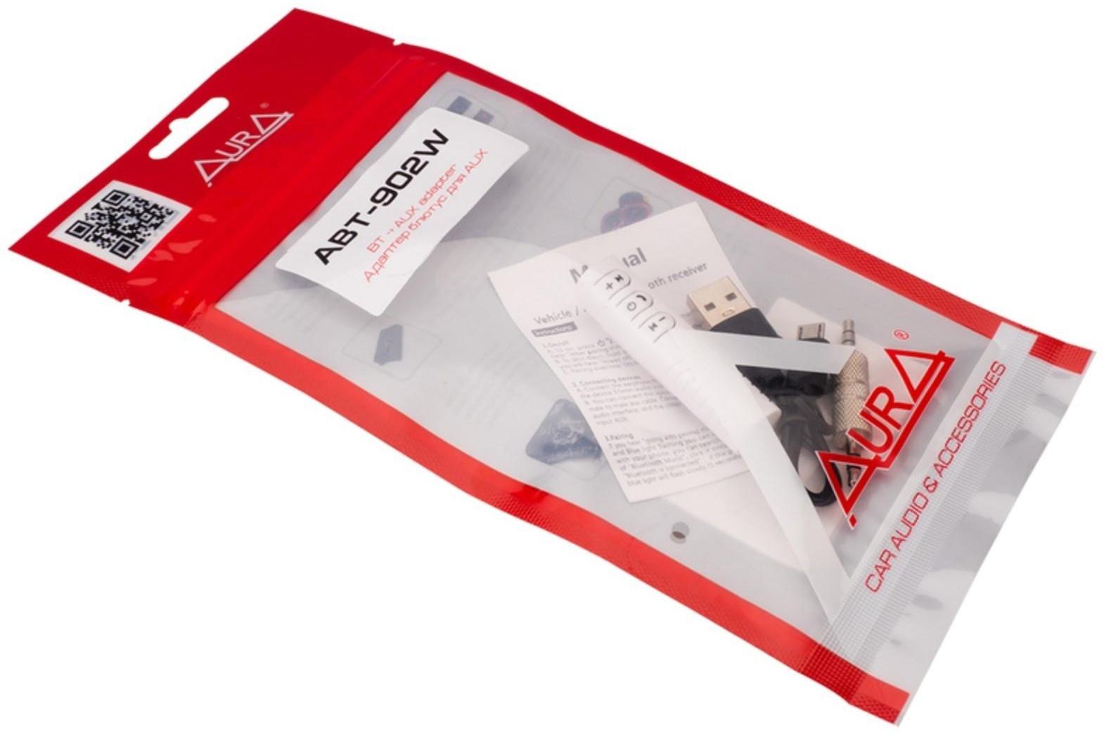 AUX-Bluetooth адаптер Aura ABT-902W, цвет белый