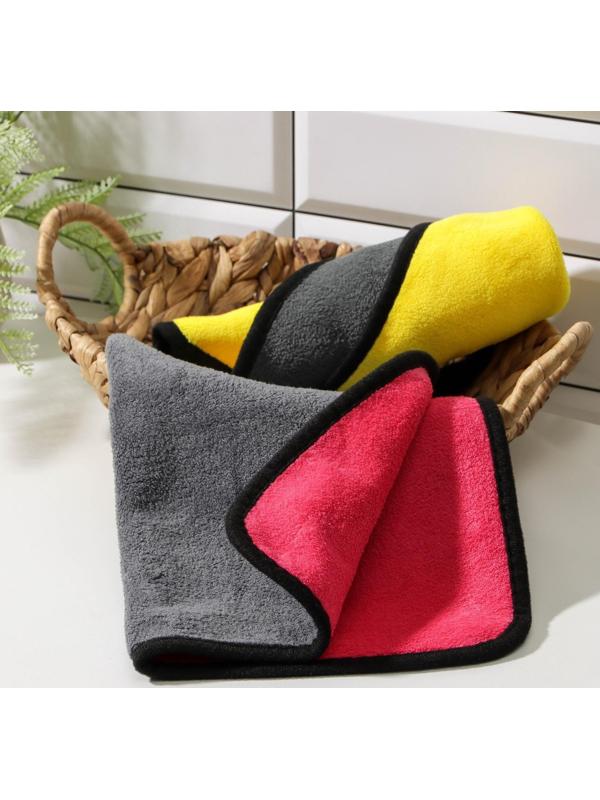 Салфетка микрофибра Доляна «Суперплотная макси», 30×40 см, цвет МИКС