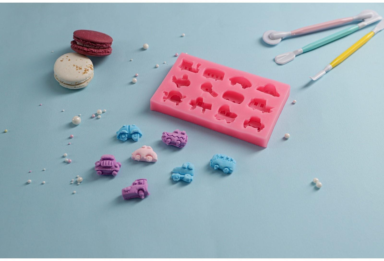 Молд «Машинки», 14,5×8,8×1,8 см, цвет МИКС