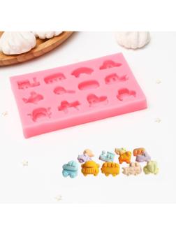 Молд «Машинки», 14,5×8,8×1,8 см, цвет МИКС