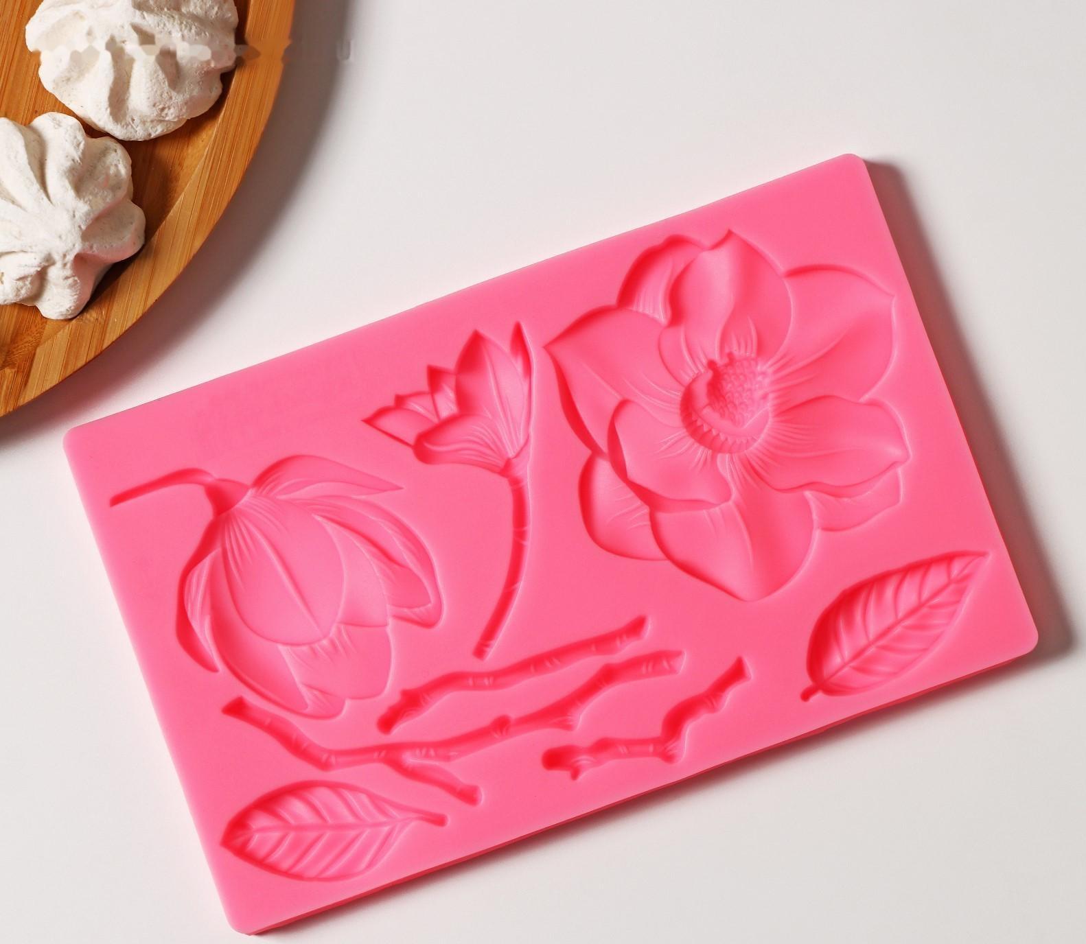 Молд «Магнолия», 19,6×12,3×0,8 см, цвет МИКС