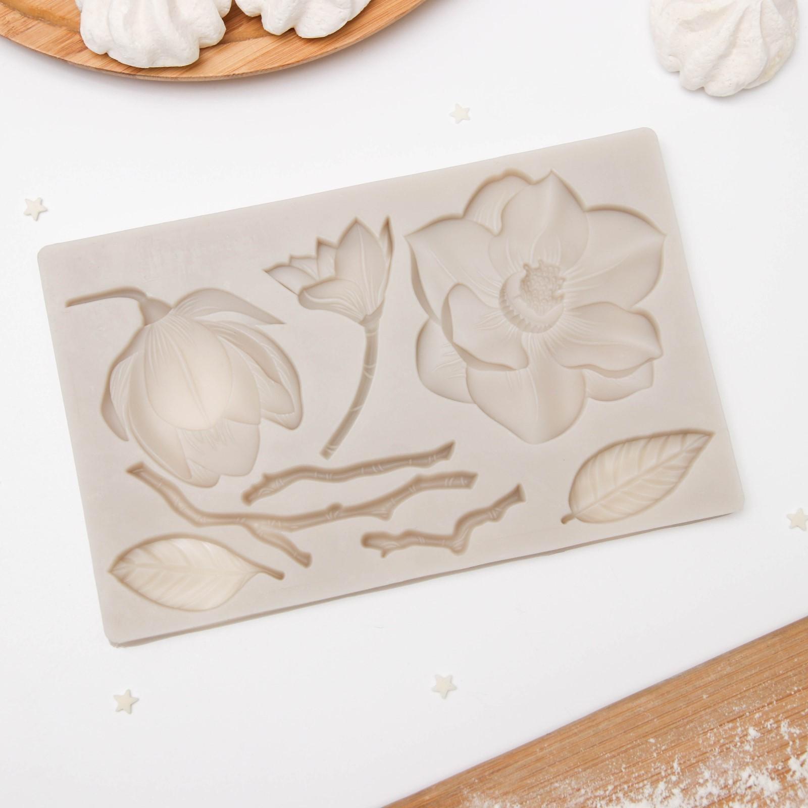 Молд «Магнолия», 19,6×12,3×0,8 см, цвет МИКС