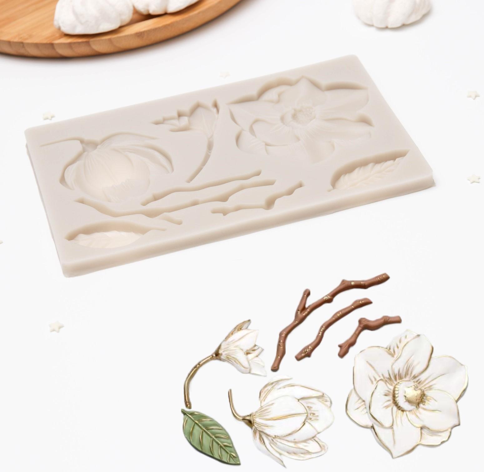 Молд «Магнолия», 19,6×12,3×0,8 см, цвет МИКС